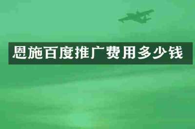 恩施百度推广费用多少钱