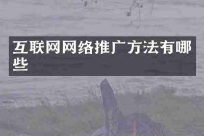 互联网网络推广方法有哪些
