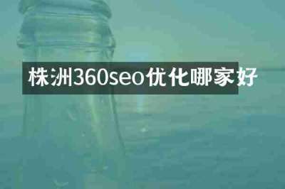 株洲360seo优化哪家好