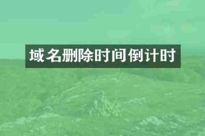 域名删除时间倒计时