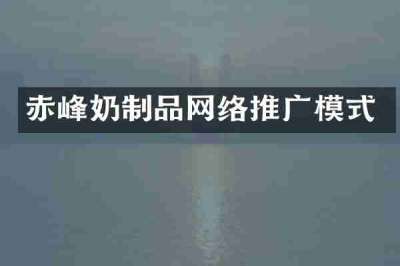 赤峰奶制品网络推广模式