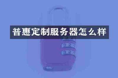 普惠定制服务器怎么样