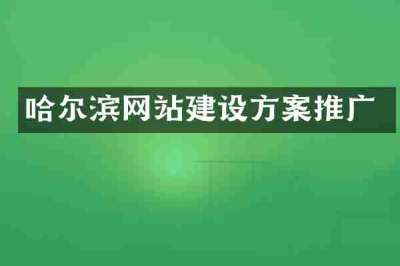 哈尔滨网站建设方案推广