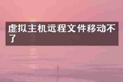 虚拟主机远程文件移动不了