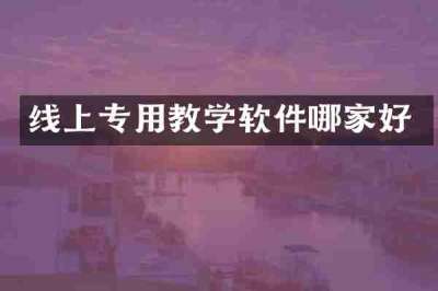 线上专用教学软件哪家好