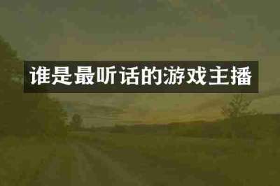 谁是最听话的游戏主播