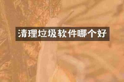 清理垃圾软件哪个好