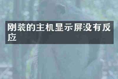 刚装的主机显示屏没有反应