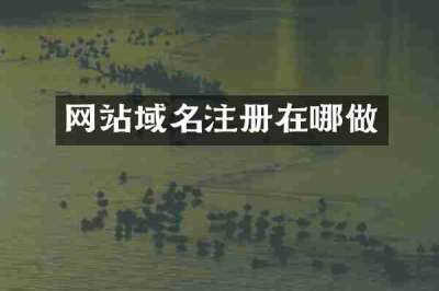 网站域名注册在哪做