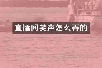 直播间笑声怎么弄的