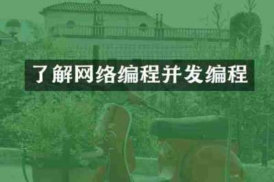 了解网络编程并发编程