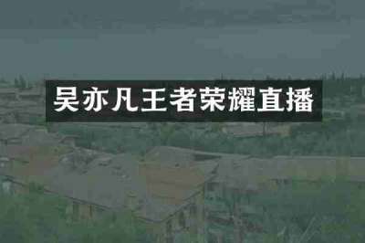 吴亦凡王者荣耀直播
