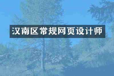 汉南区常规网页设计师