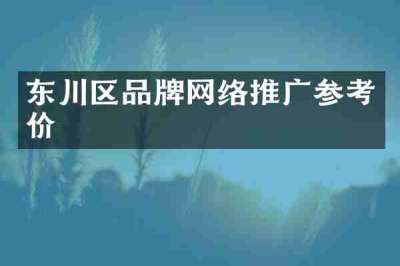 东川区品牌网络推广参考价