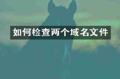 如何检查两个域名文件