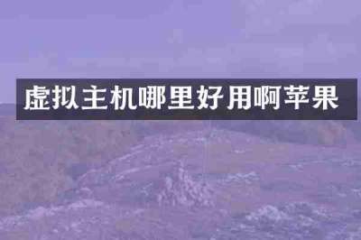 虚拟主机哪里好用啊苹果