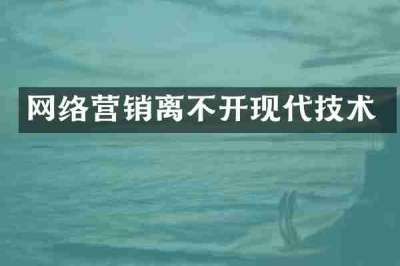 网络营销离不开现代技术