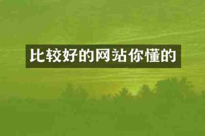 比较好的网站你懂的