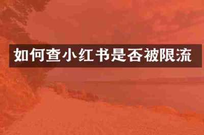 如何查小红书是否被限流