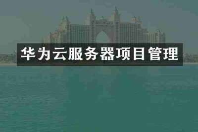 华为云服务器项目管理