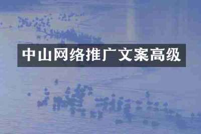 中山网络推广文案高级