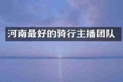 河南最好的骑行主播团队