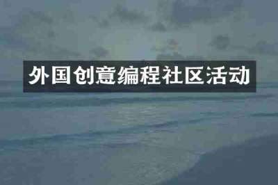 外国创意编程社区活动