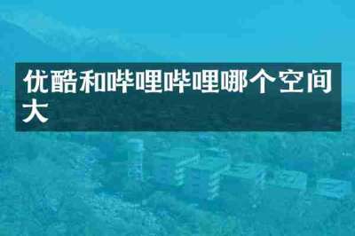 优酷和哔哩哔哩哪个空间大