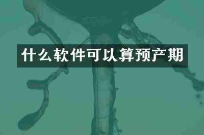 什么软件可以算预产期