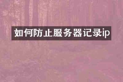 如何防止服务器记录ip