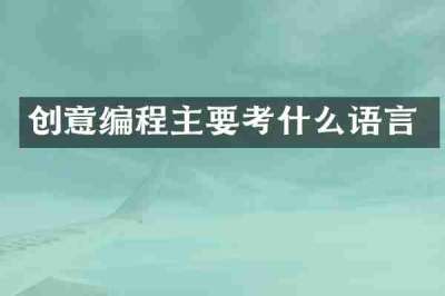 创意编程主要考什么语言