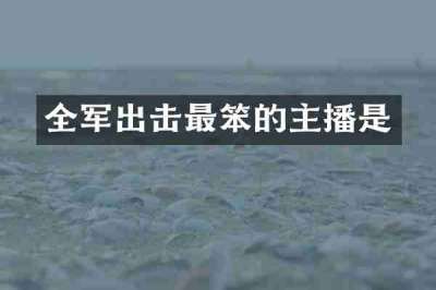 全军出击最笨的主播是