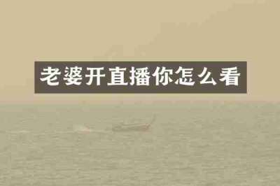 老婆开直播你怎么看