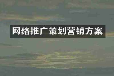 网络推广策划营销方案