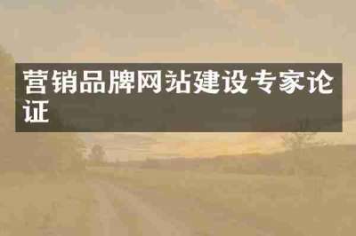 营销品牌网站建设专家论证