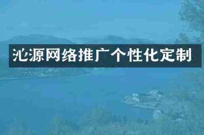 沁源网络推广个性化定制