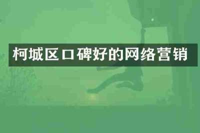 柯城区口碑好的网络营销
