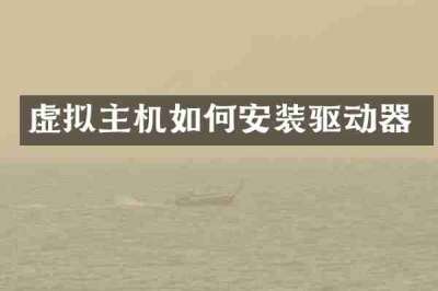 虚拟主机如何安装驱动器