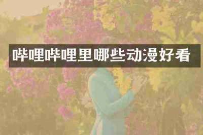 哔哩哔哩里哪些动漫好看