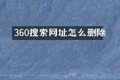 360搜索网址怎么删除