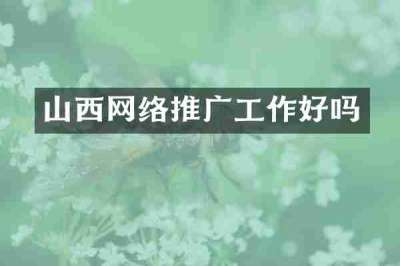 山西网络推广工作好吗