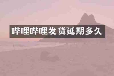 哔哩哔哩发货延期多久
