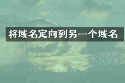 将域名定向到另一个域名