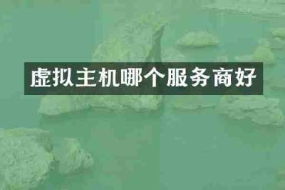 虚拟主机哪个服务商好
