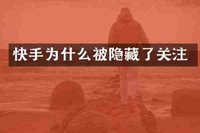 快手为什么被隐藏了关注