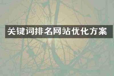 关键词排名网站优化方案