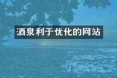 酒泉利于优化的网站