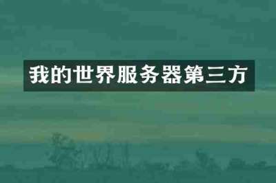 我的世界服务器第三方