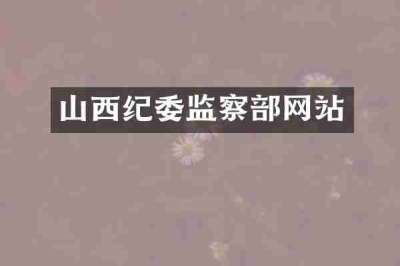 山西纪委监察部网站