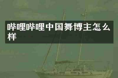 哔哩哔哩中国舞博主怎么样